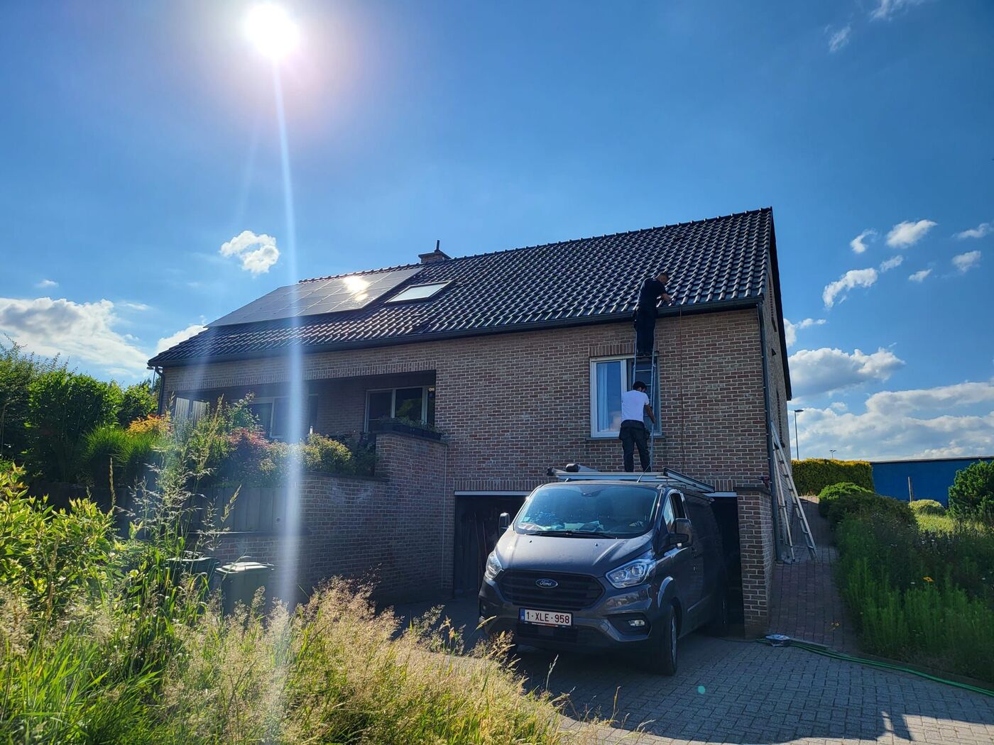 Realisatie 9x JA SOLAR zonnepanelen 380 Wp BIFACIAL Scherpenheuvel