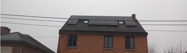 Realisatie 22x JINKO zonnepanelen FULL BLACK 415 Wp  (9.140 Wp) met Huawei SUN2000-5.0KTL-M1 omvormer + 10 kWh Huawei batterij te Rotselaar
