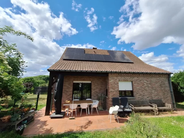Realisatie 17x Phono Solar 415 Wp Full black en 6KTL-M1 Huawei omvormer en met 5 kw Huawei batterij te Bertem.