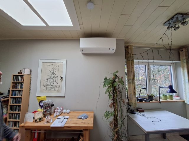 Realisatie Daikin Multisplit airco/warmtepomp met 2 binnenunits te Huldenberg