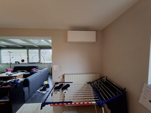 Realisatie Daikin Stylish wit single split + Multisplit airco/warmtepomp met 2 binnenunits te Bertem